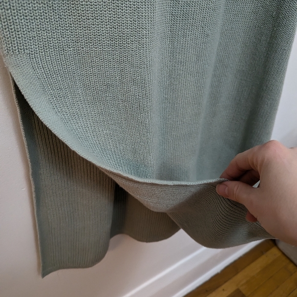Haven Well Within Sage Green Knit Organic Cotton Johnny Collar Maxi Dress S - Picture 8 of 9
